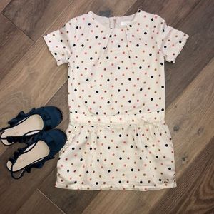 Chloe dress! Beige w/navy orange burgundy yellow